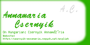 annamaria csernyik business card